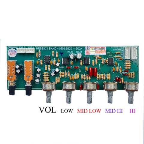 Mạch MUSIC 4 IC 5 VOLUME 4 BAND  PRO - 1 CáI