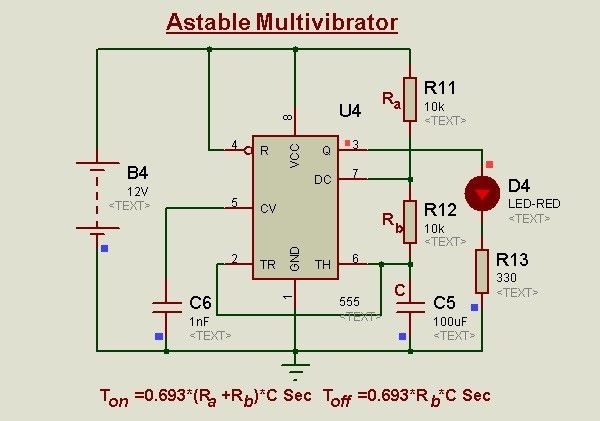 Nguyên lý làm việc IC 555 và Các mạch ứng của 555 - Mạch điện tử