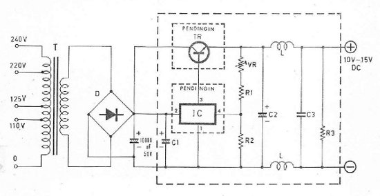 Tổng hợp sơ đồ mạch ổn áp 15V DC đối xứng và không đối xứng - Mạch điện tử