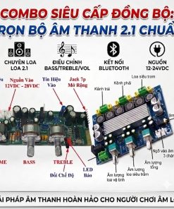 ComBo Mạch Class D 2.1 Kèm Âm Sắc Bluetooth V1 Max 200W - 1 Bộ
